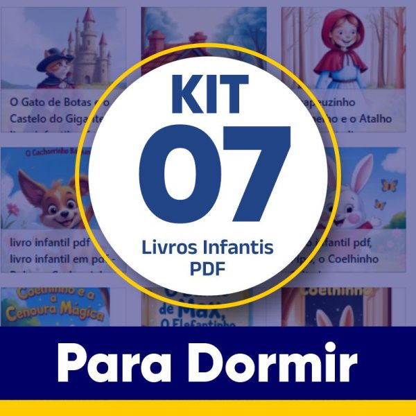 kit 07 livros infantis em pdf para criança dormir para baixar