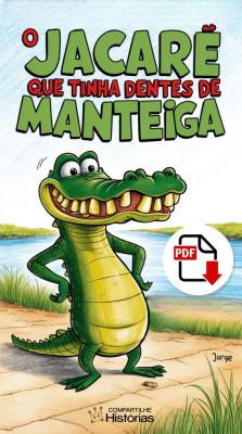 Livro infantil em PDF - O Jacaré que Tinha Dentes de Manteiga